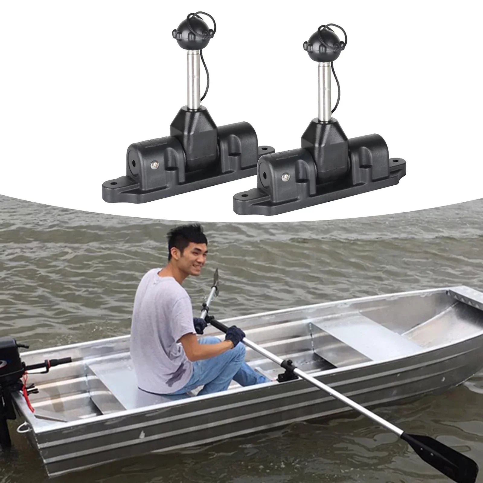 2 Pack Universal Oar Holders Rack Paddle Lock Support Holder Air-filled Boat Dinghy Raft Kayak Canoe Accessories for All